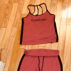 New Bebe tank and sweatpants